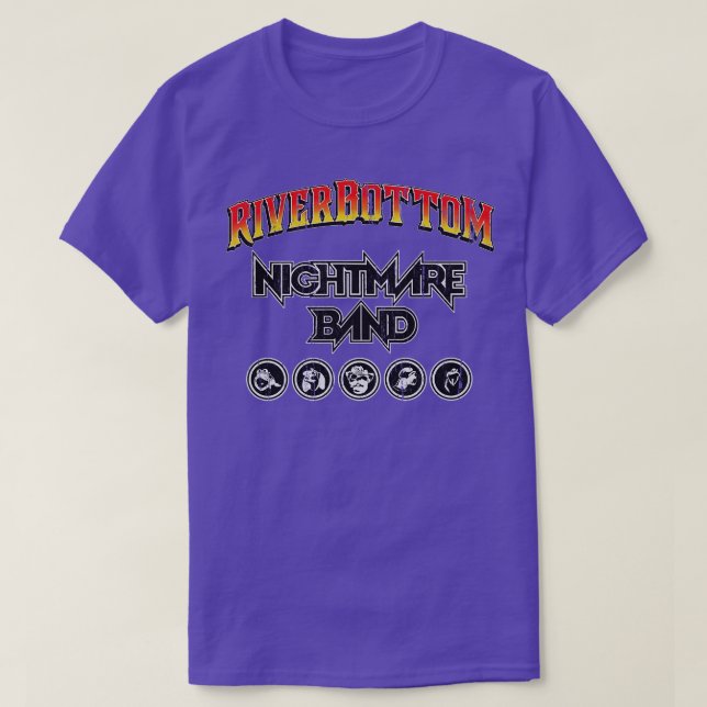 T-shirt Bande nocturne inférieure de la rivière (Design devant)
