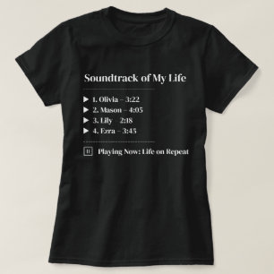 T-shirt Bande-son noire de My Life Kids Name Family