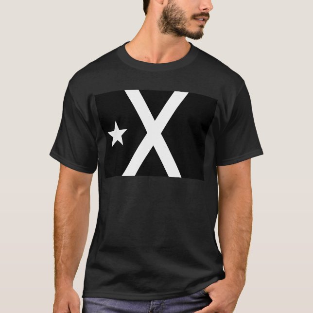 T-shirt Bandera Negra - drapeau d'Estelada Catalunya (Devant)