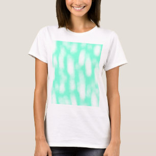 T-shirt Bandes aquarelles blanches vert pastel abstraites