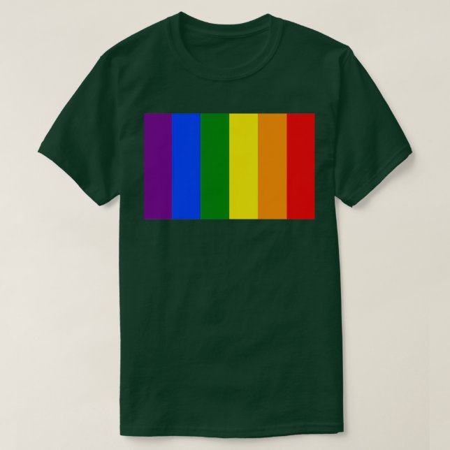 T-shirt Bandes arc-en-ciel vertical (Design devant)