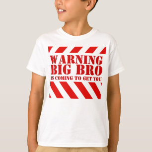T-shirt Bandes d'avertissement pour enfants grand bro t-sh