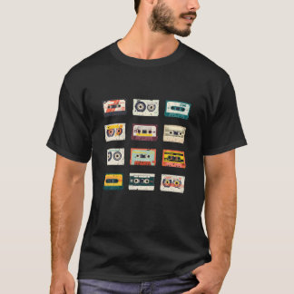 T-shirt Bandes De Cassette Mélanges 1980S Radio Musique Gr