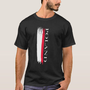 T-shirt Bandes de couleur du drapeau de la Pologne