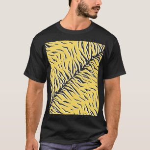T-shirt Bandes de tigre jaune-noir : motif vintage.