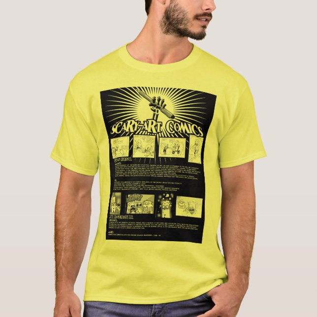 T-shirt Bandes dessinées d'Effrayant-Art (Devant)
