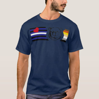 T-SHIRT BANDES D'OURS ROBUSTES EN CUIR NOIR