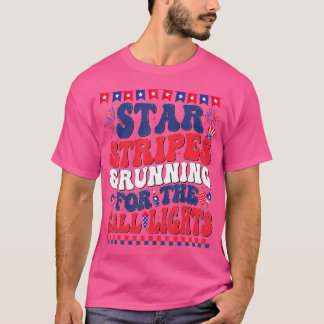 T-shirt Bandes Étoilées Courant Pour Les Lumières D'appel