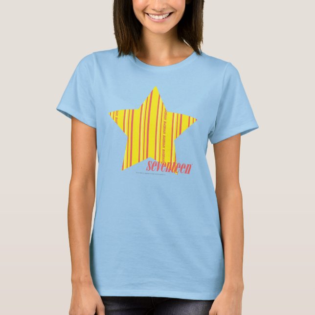 T-shirt Bandes minces Jaune 4 (Devant)
