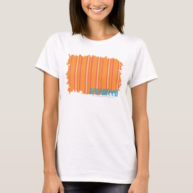 T-shirt Bandes minces Orange 2 (Devant)
