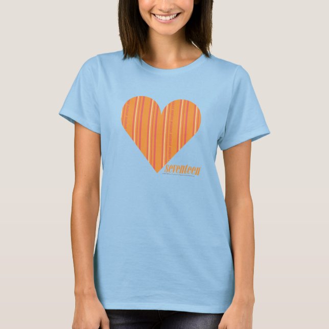 T-shirt Bandes minces Orange 3 (Devant)