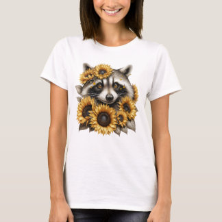 T-shirt Bandit Tournesol – Raton laveur mignon des bois