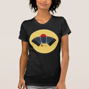 T-shirt Bandoneon en tango argentin avec Fedora rouge et R