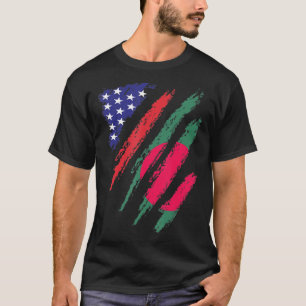 T-shirt Bangladesh American Grosse Drapeau USA Patriot Her