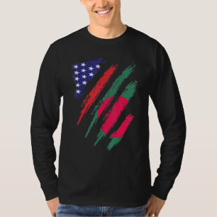 T-shirt Bangladesh American Grosse Drapeau USA Patriot Her