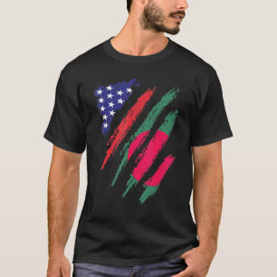 T-shirt Bangladesh American Grosse Drapeau USA Patriot Her