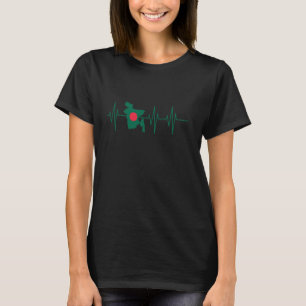 T-shirt Bangladesh Hearbeat Bangladesh Flag Pride Roots