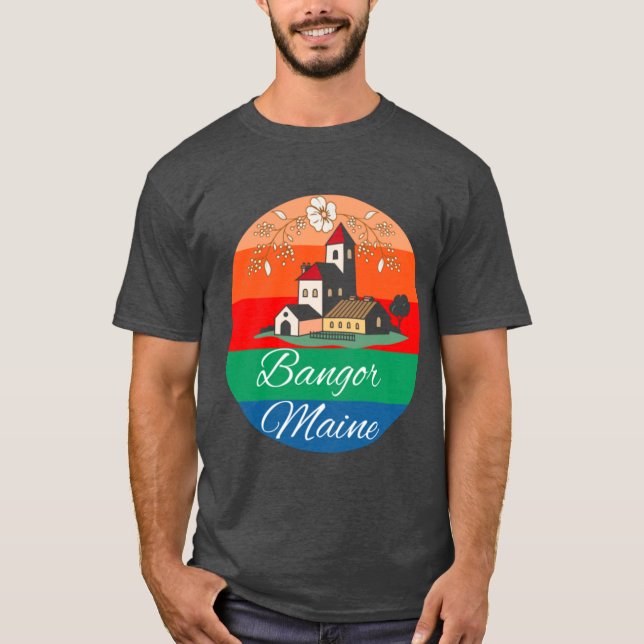 T-shirt Bangor Maine Scenery (Devant)