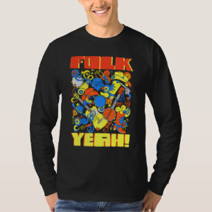 T-shirt Banjo Guitar Player Folk Ouais