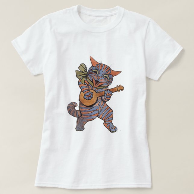T-shirt Banjo Jouer au chat (Design devant)
