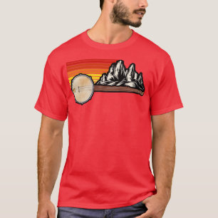 T-shirt Banjo Montagnes Vintages Bluegrass Folk Musique Ba