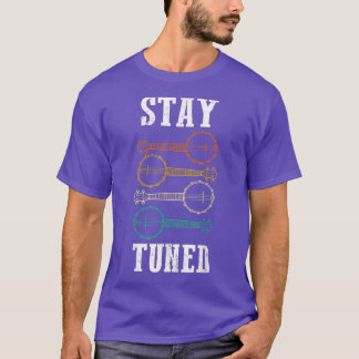 T-shirt Banjo Player  Bluegrass Folk Music  Retro Stay Tun