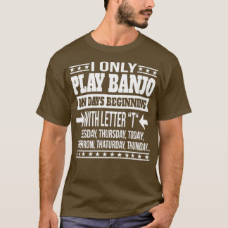 T-shirt Banjo Player Cool And Funny Gift