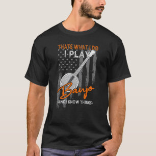 T-shirt Banjo Usa Drapeau Que Ce Que Je Fais Je Joue Banjo
