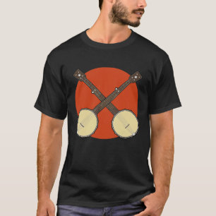 T-shirt Banjo Vieux temps Ouvrir le dos Clawhammer Banjo