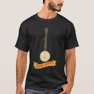 T-shirt Banjo Vieux temps Ouvrir le dos Clawhammer Banjo B