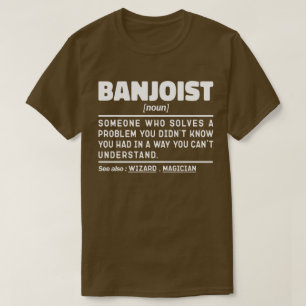 T-shirt Banjoist Noun Définition Cool Jazz Lover Sarcastiq