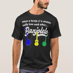 T-shirt Banjolele Banjo Ukulele Funny