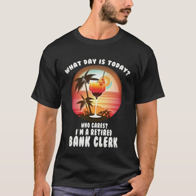 T-shirt bank clerk retirement  retirees (Devant)