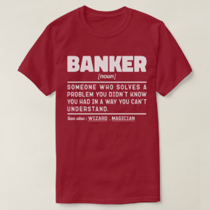 T-shirt Banker Noun Définition Gestion père anniversaire