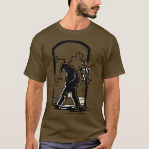 T-shirt Banksy inspiré strewear art déprimé gars