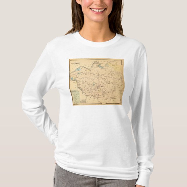 T-shirt Banlieue noire de canneberge (Devant)