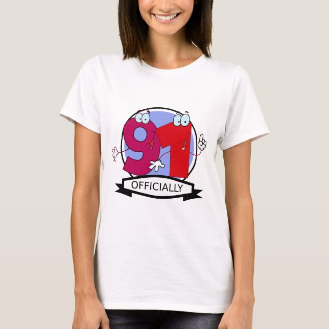 T-shirt Bannière d'anniversaire officielle 91 (Devant)