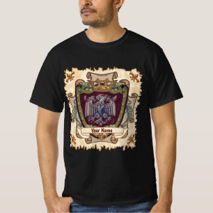 T-shirt Bannière de couronne Nom de famille Aigle