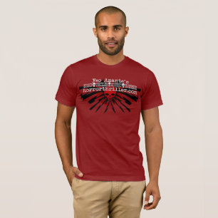 T-shirt Bannière de rouge de thriller d'horreur de Feo