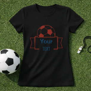 T-shirt Bannière de texte d'équipe de football personnalis