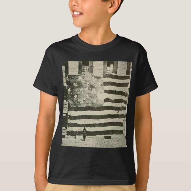 T-shirt Bannière étoilée : drapeau américain à l'écran (Devant)