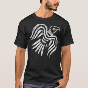 T-shirt Bannière Norse Raven Viking Drapeau Scandinave