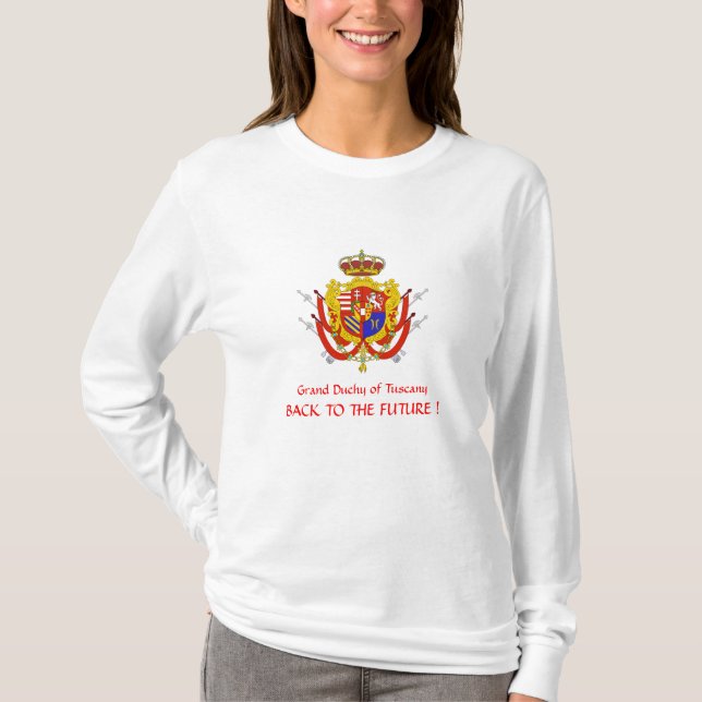 T-shirt Bannière rouge blanc Grand-Duché de Toscane (Devant)