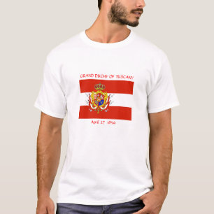 T-shirt Bannière rouge blanc Grand-Duché de Toscane