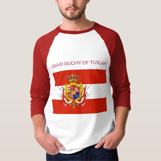T-shirt Bannière rouge blanc Grand-Duché de Toscane (Devant)