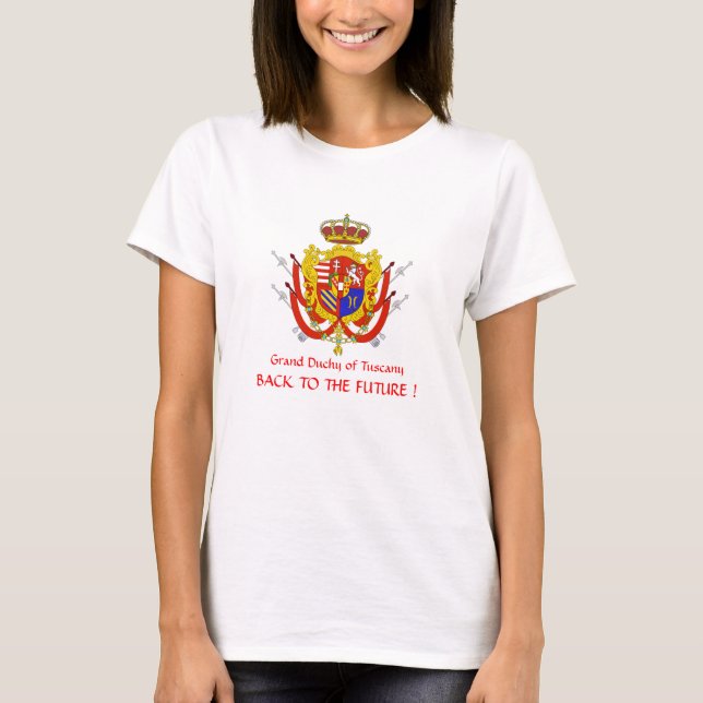 T-shirt Bannière rouge blanc Grand-Duché de Toscane (Devant)