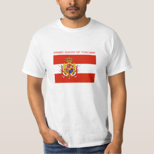 T-shirt Bannière rouge blanc Grand-Duché de Toscane