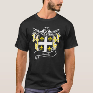 T-shirt Banques Armoiries Nom de famille Famille Crest