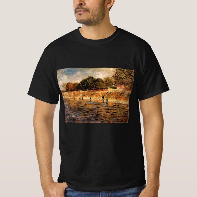 T-shirt Banques de la Seine par Vincent van Gogh (Devant)