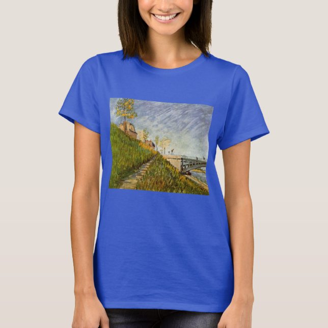 T-shirt Banques de Seine, Pont de Clichy par Vincent van G (Devant)